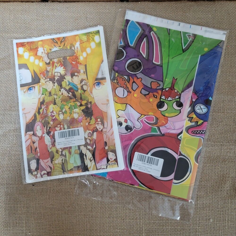 Lot Of 2 Children's Birthday Party Bags Table Covering